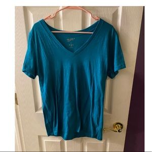 blue arizona v neck shirt